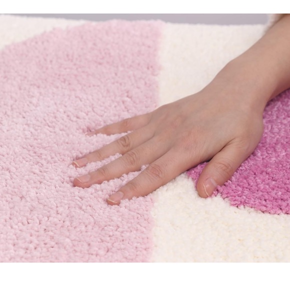 Pink Boho Bathroom Mat Pink Home Decor Cute bathmat light pink art modern dec… - Picture 6 of 6